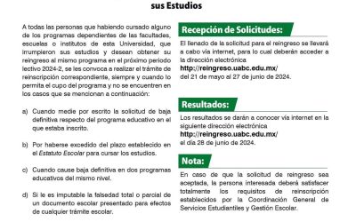 Reingreso de Alumnos 2024-2